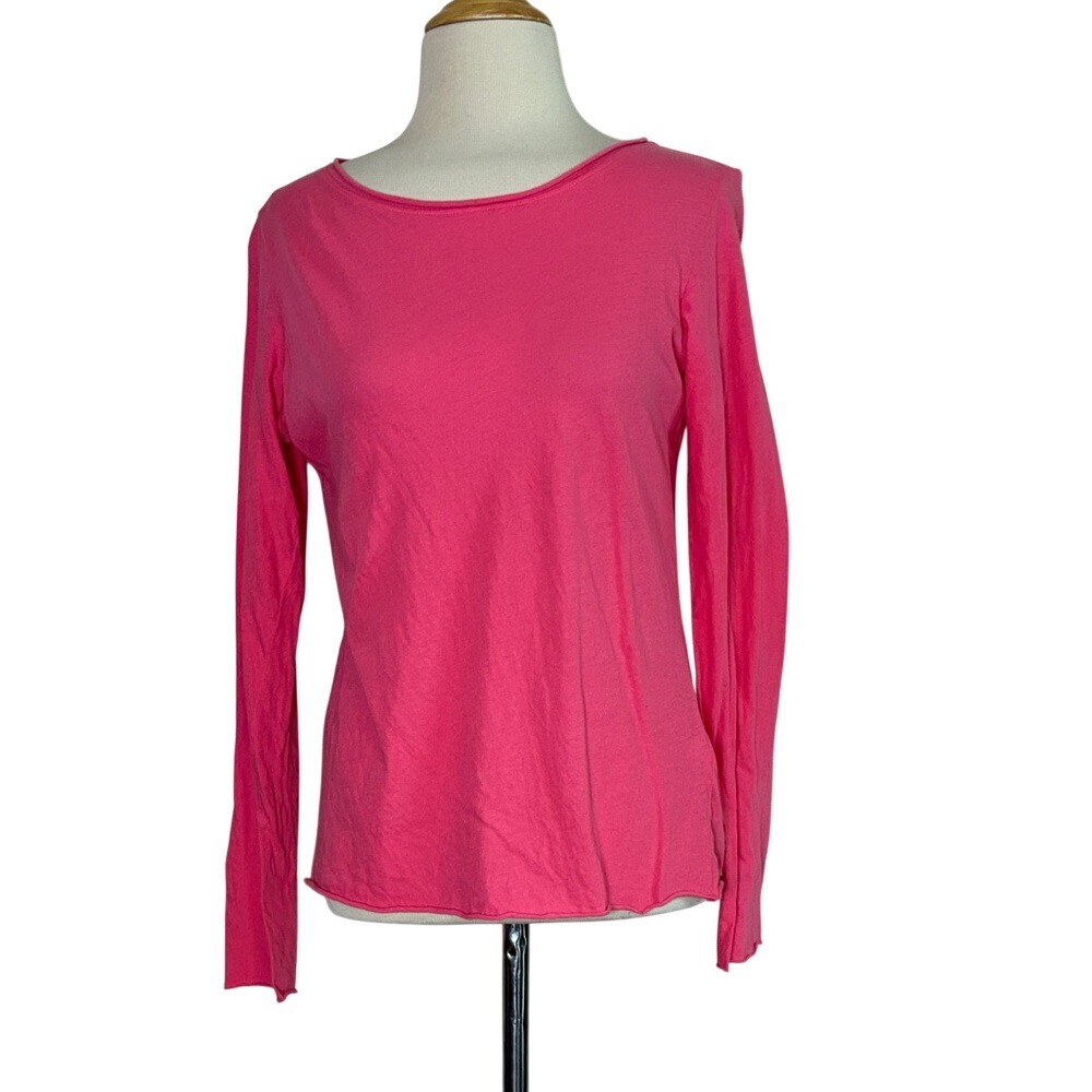 EILEEN FISHER‎ Medium Pink Cotton Lightweight Tunic Top Feminine Basic Casual